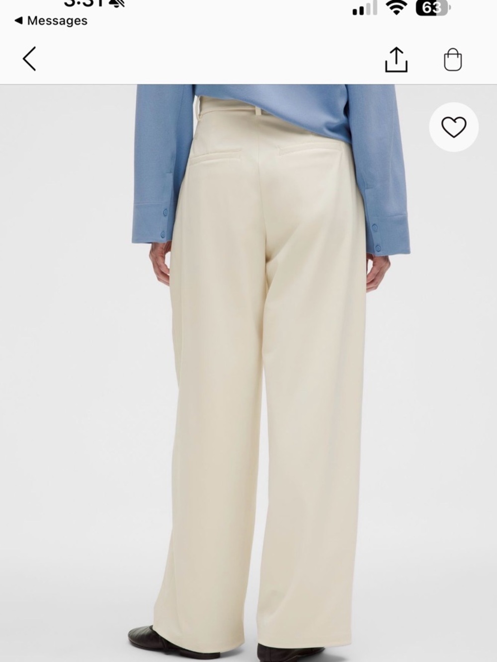 lululemon athletica daydrift Wide-Leg High-Rise Trousers — Cream - Picture 3 of 4